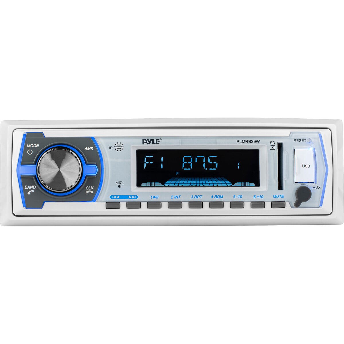 Pyle PLMRB29W Bluetooth Marine Stereo with SD Card & USB Inputs